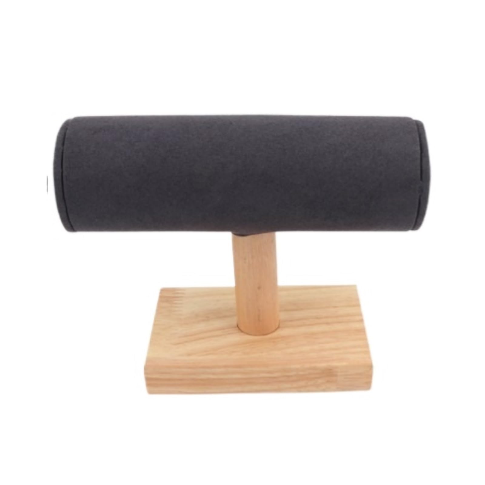 AZHKJKZH Jewelry Display Stand T Bar Rack Jewelry Display Stand Storage Holder Wooden Wrist Watch Desk Storage(Black)