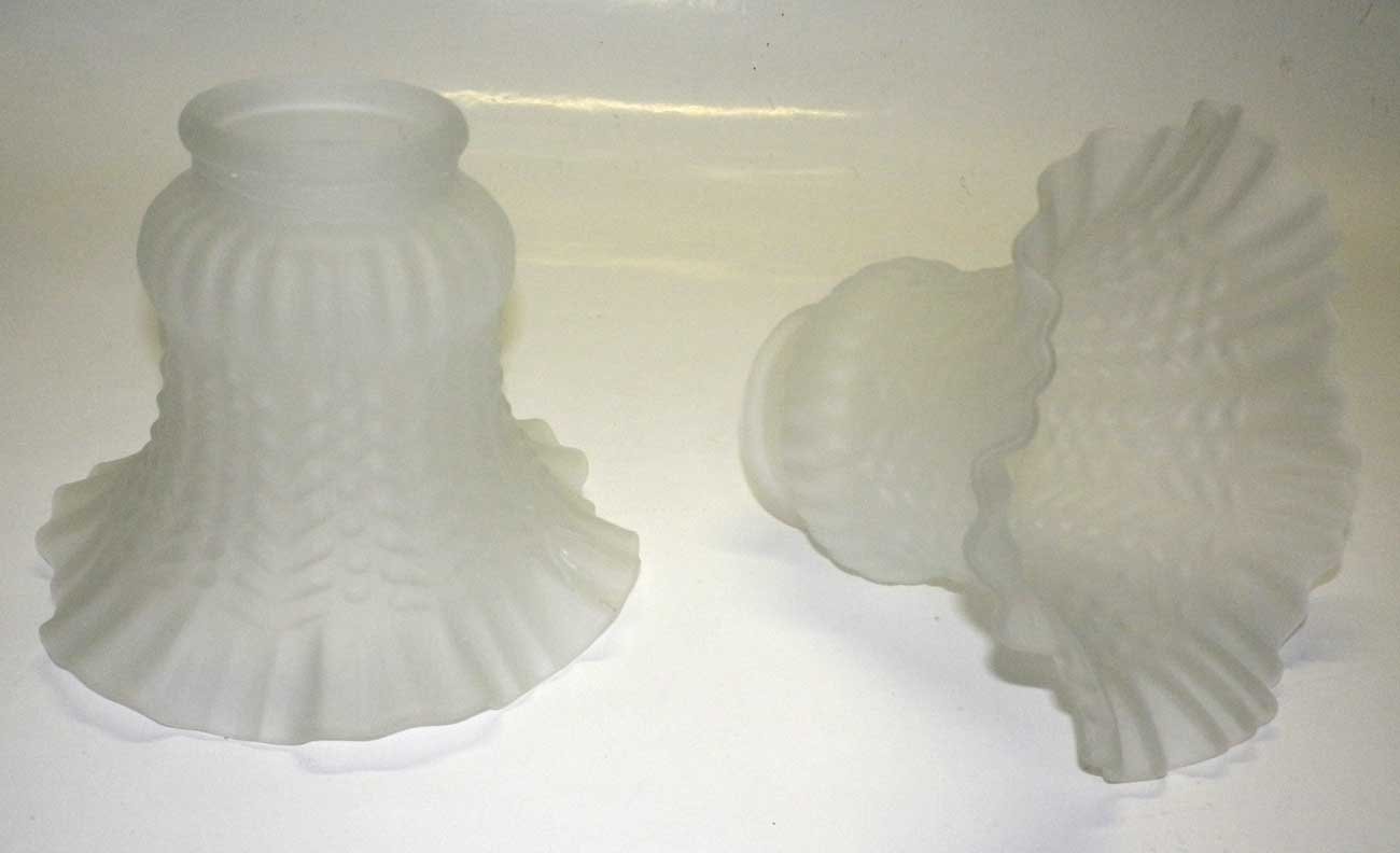6 pezzi Vetri Ricambio Lampade Lampadario Campanella Vetro Bianco