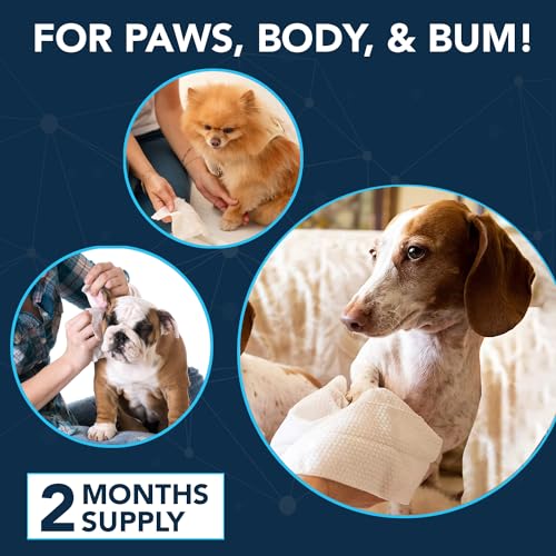 NOVEHA Dog Wipes – Odor Eliminating and Cleaning Grooming Wipes for Dog’s Paws, Body, and Butt – Perfect for Puppy and Adult Dogs – Plant-Based, Safe, Convenient & Large Unscented Wipes (120 Counts) NOVEHA Dog Wipes – Odor Eliminating and Cleaning Grooming Wipes for Dog’s Paws, Body, and Butt – Perfect for Puppy and Adult Dogs – Plant-Based, Safe, Convenient & Large Unscented Wipes (120 Counts)