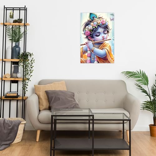 Image of Twinster Bal krishna Posters Photo for Pregnant Women, Baby Poster Self Adhesive (Size 45 cm by 30 cm) Pack of 1 (Design 12)