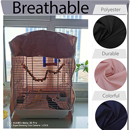 Bonaweite Birdcage Cover Parrot Cage Cover Shade Pet Universal Blackout Windproof Light-Proof Sleep Reduces Distractions Night Accessories Cloth Without Cage #TOP1