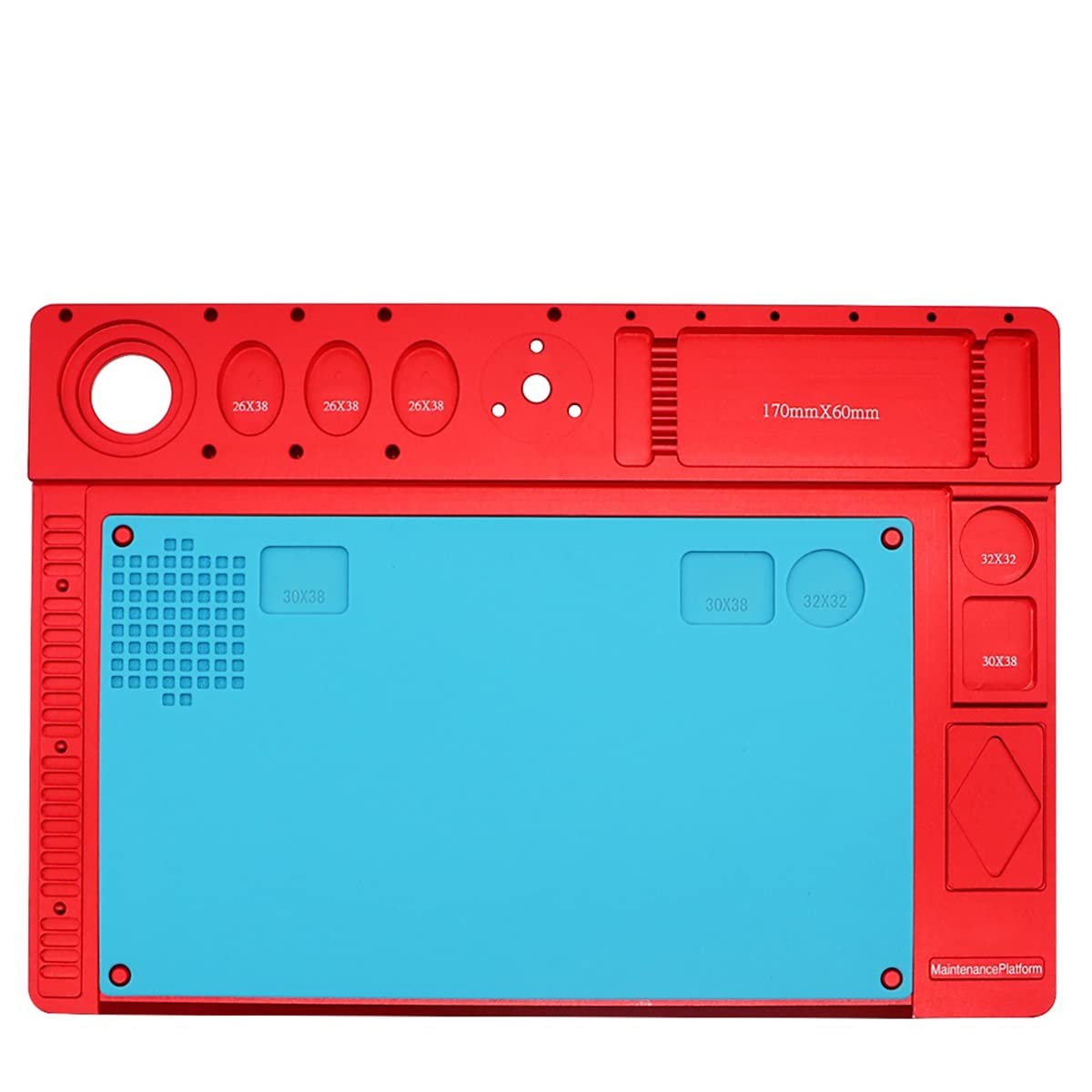 Microscope Microscope Aluminum Alloy Pad(Red)