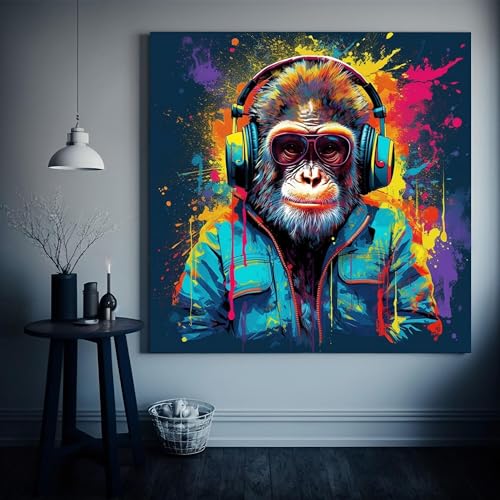 Affiche singe graffiti pour salon moderne déco murale chambre gorille