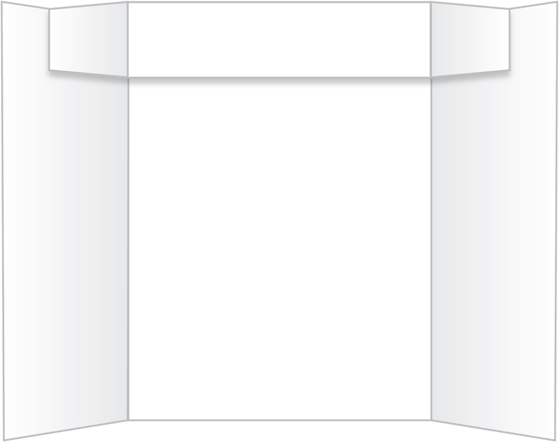 Eco Brites Two Cool Tri-Fold Poster Board, 24 X 36, White/White