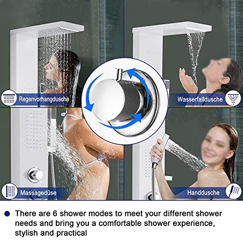 Pomme de douche effet pluie et colonne hydromassante multi-jets - 3