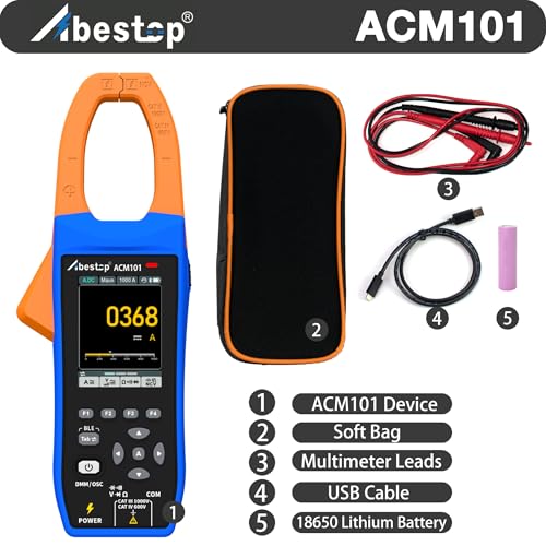 Image of Smart 3-in-1 AC /DC Clamp Meter with Oscilloscope, Bluetooth App Control and CSV Logging, 1000A /1000V True RMS, Inrush, NCV, 20,000 Counts, for Electricians, HVAC, and Automotive Use
