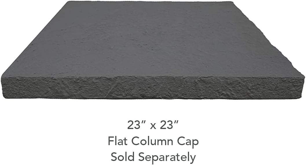 GenStone Faux Stacked Stone 90 Degree Outside Corner Panel 22.5" x 12" in Keystone Color for Do It Yourself Friendly Home Improvement Projects