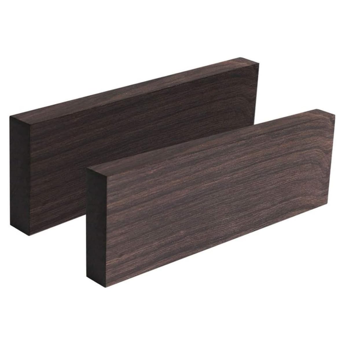 2PCS Ebony Lumber Wood Blank, Fade Resistant Musical Instrument Ebony Blank DIY Material