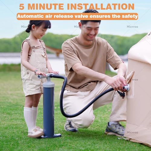 Carpa inflable para camping 2 a 8 personas, montaje instantáneo miniatura 3