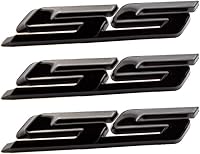Vista 1 de 3 piezas de emblemas pequeños de inclinación SS para puerta del maletero del auto, calcomanía de metal 3D adecuada para Chevy Impala Cobalt Camaro