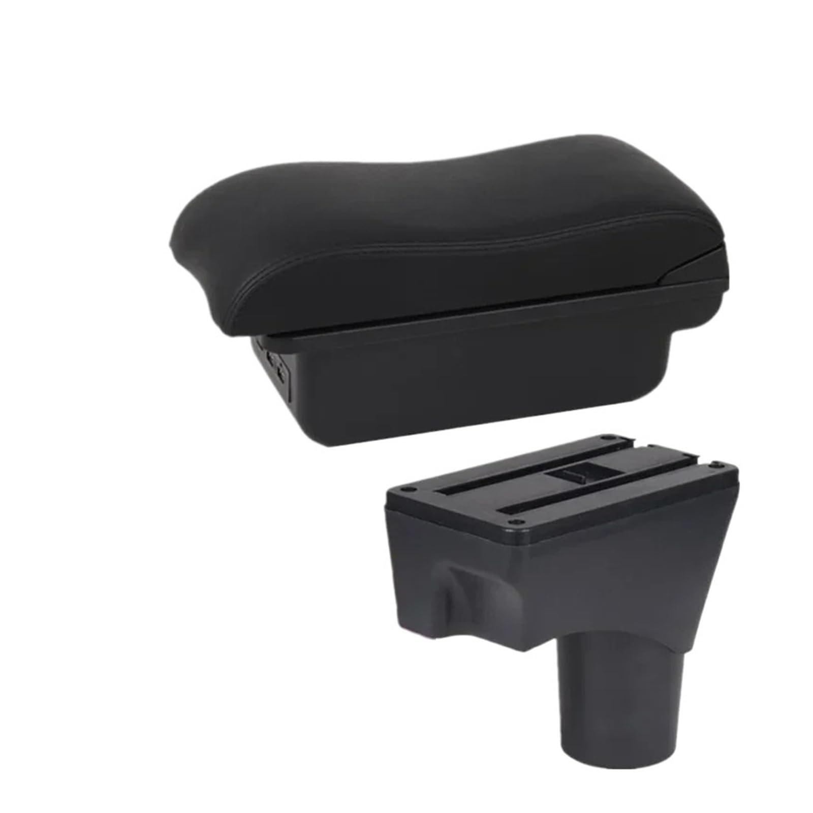 Ggwqoops Car Armrests For Nissan For March For Micra K13 For Sunny 2010-2023 Car Armrest Arm Storage Box Retrofit Parts Accessories Armrest Box(B2 black line 3USB)