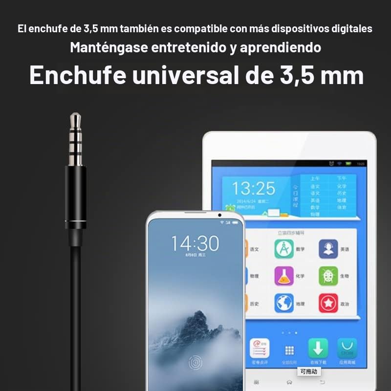 DESAV Auriculares con Cable de conducción ósea con micrófono de cancelación de Ruido Conector de 3.5 mm Auriculares Resistentes al Sudor para Correr en Bicicleta y Otros Deportes