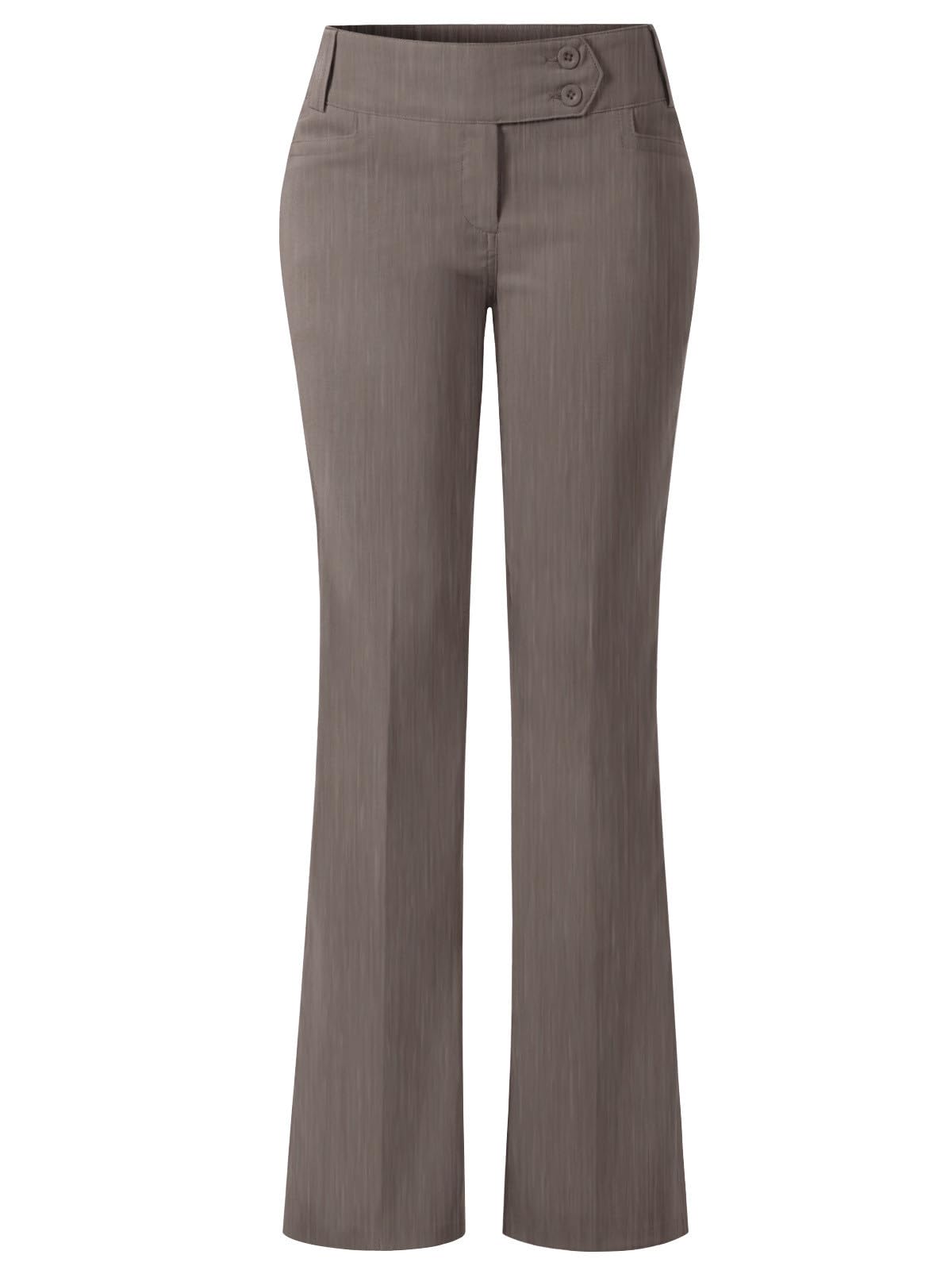 Design by Olivia Women's Relaxed Boot-Cut Office Pants Trousers Slacks