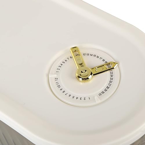 Miniatura 8 de ViaGasaFamido Contenedor de almacenamiento de granos de arroz, materiales de grado alimenticio resistentes al calor que evitan atascos blancos