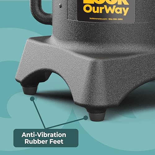LookOurWay Air Dancers Wacky Waving Inflatable Tube Guy Blower - 1/2 HP Weather-Resistant Air Blower for Inflatable Tube Man - Fits 12 Inch Diameter Sky Dancer Puppet Attachments