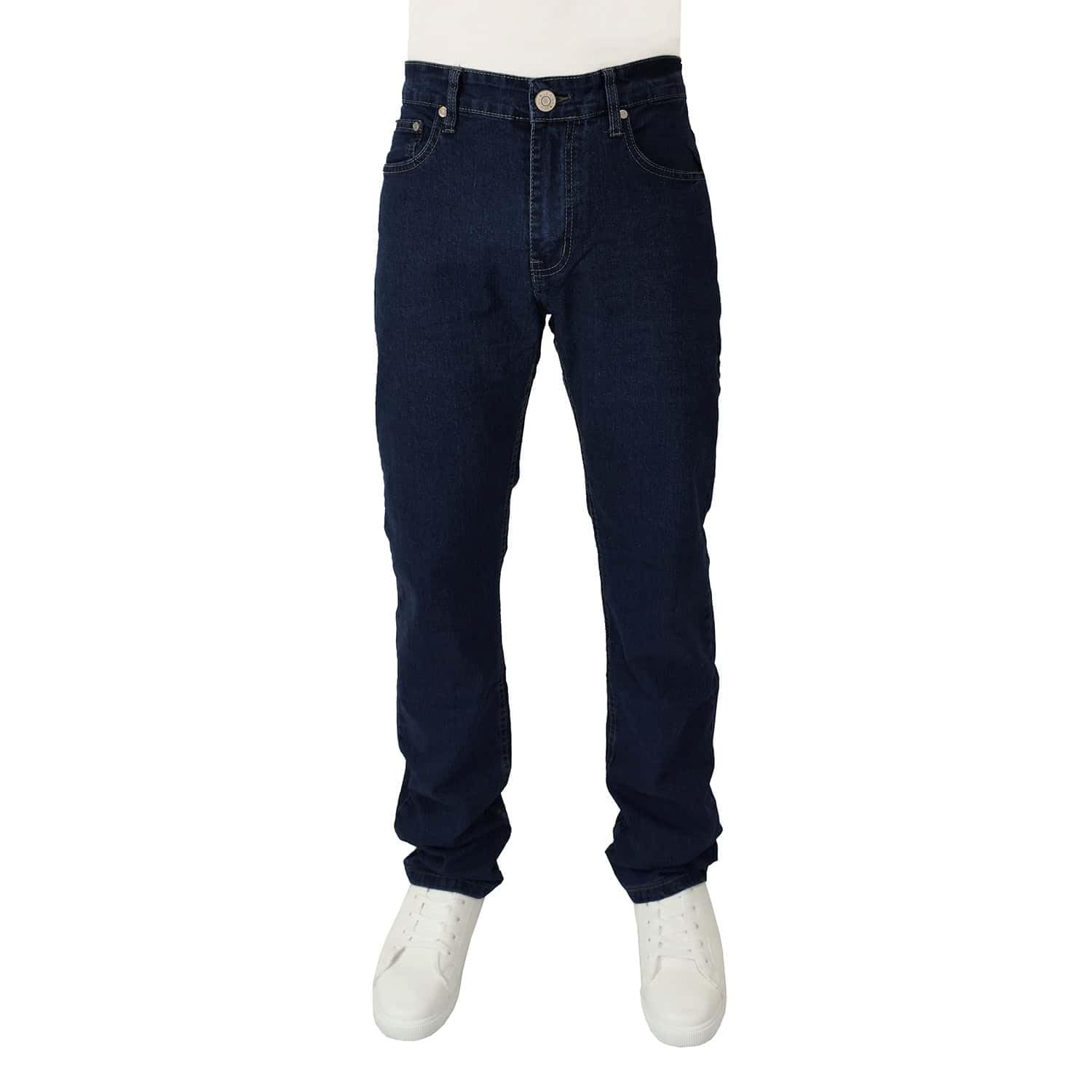 Mastino Jeans Homme 5 Poches Denim Pantalon Coupe Regular Jambe Droite Stretch Taille Haute