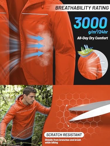 Image of SWISSWELL Mens Rain Jacket & Coats Packable Lightweight Waterproof Rain Shell Hooded for Golf Travel Hiking