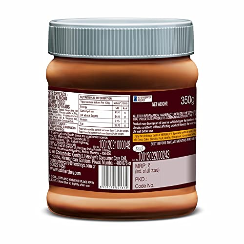 Image of Hershey's Spreads Cocoa with Almond, 350g (Pack of 3)