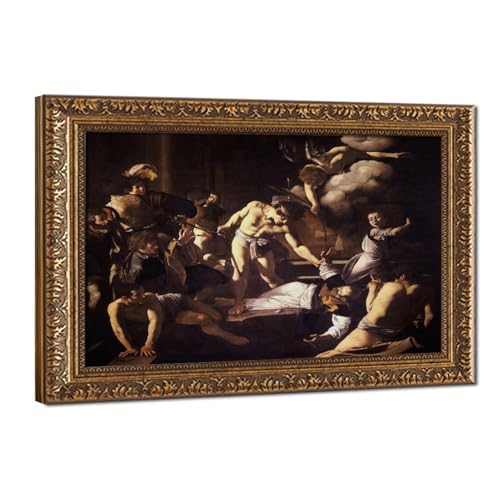 Impression sur toile Caravage Le Martyre de Saint Matthieu 50x76 cm