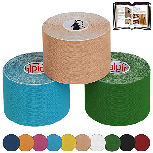 ALPIDEX 3 Rollos Cinta Kinesiología Tape