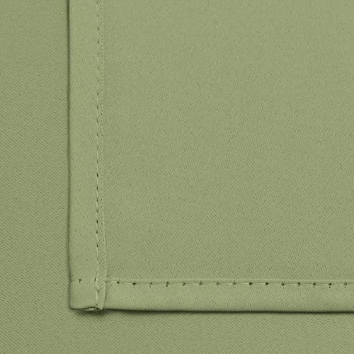 Yakamok 84 Inch Length Blackout Curtains for Bedroom, Light Blocking Drapes Room Darkening Thermal Insulated Solid Grommet Panels for Living Room, (70Wx84L, Sage Green, 2 Panels)