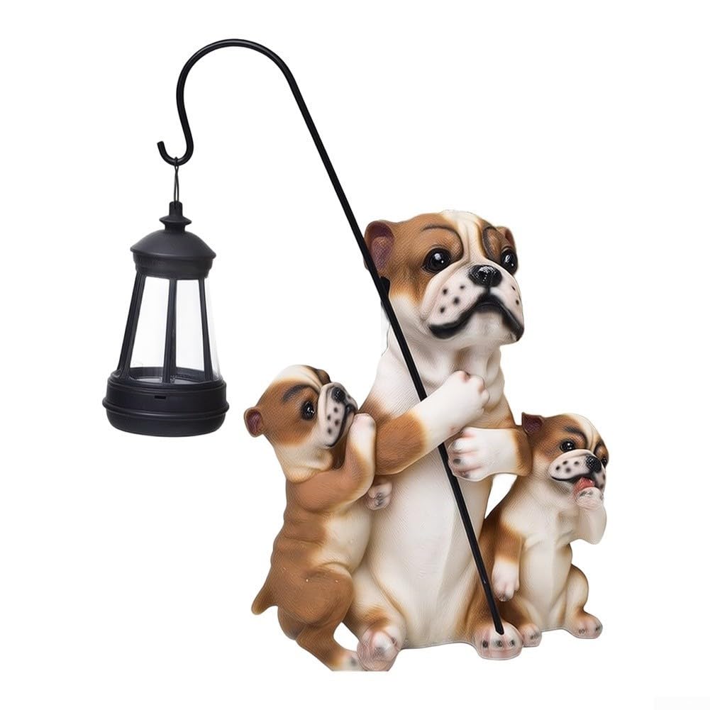 Resina solare alimentato cane lampada esterna resistente alle intemperie