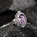 FitJinZun Vintage Adjustable Amethyst Ring for Women in Antique 925 Sterling Silver, Deep Purple Gemstone Statement Ring, Handmade Crystal Jewelry Gift for Her