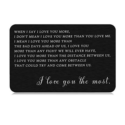 Valentines Gifts for Him Wallet Insert Card Personalized Message Card Metal Wallet Birthday Gifts for Husband Wife Men Women Christmas Wedding Day Gifts Groom's Gift for Her Valentines Gifts for Him Wallet Insert Card Personalized Message Card Metal Wallet Birthday Gifts for Husband Wife Men Women Christmas Wedding Day Gifts Groom's Gift for Her