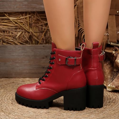 Bottes de cheville style combat d'une élégance remarquable à lacets