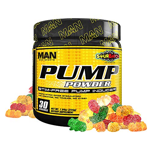 Man Sports Pump Powder. Stimulant Free Sour Batch Flavored Workout Enhancer Drink Mix (30 Servings)