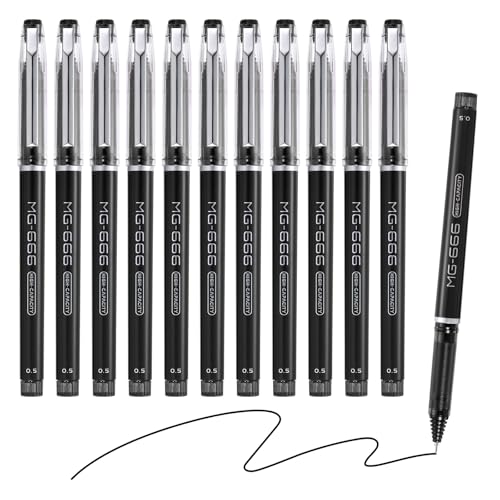 Bolígrafos de Gel M&G Punto Medio 0.5mm Pack 12 Negro miniatura 1