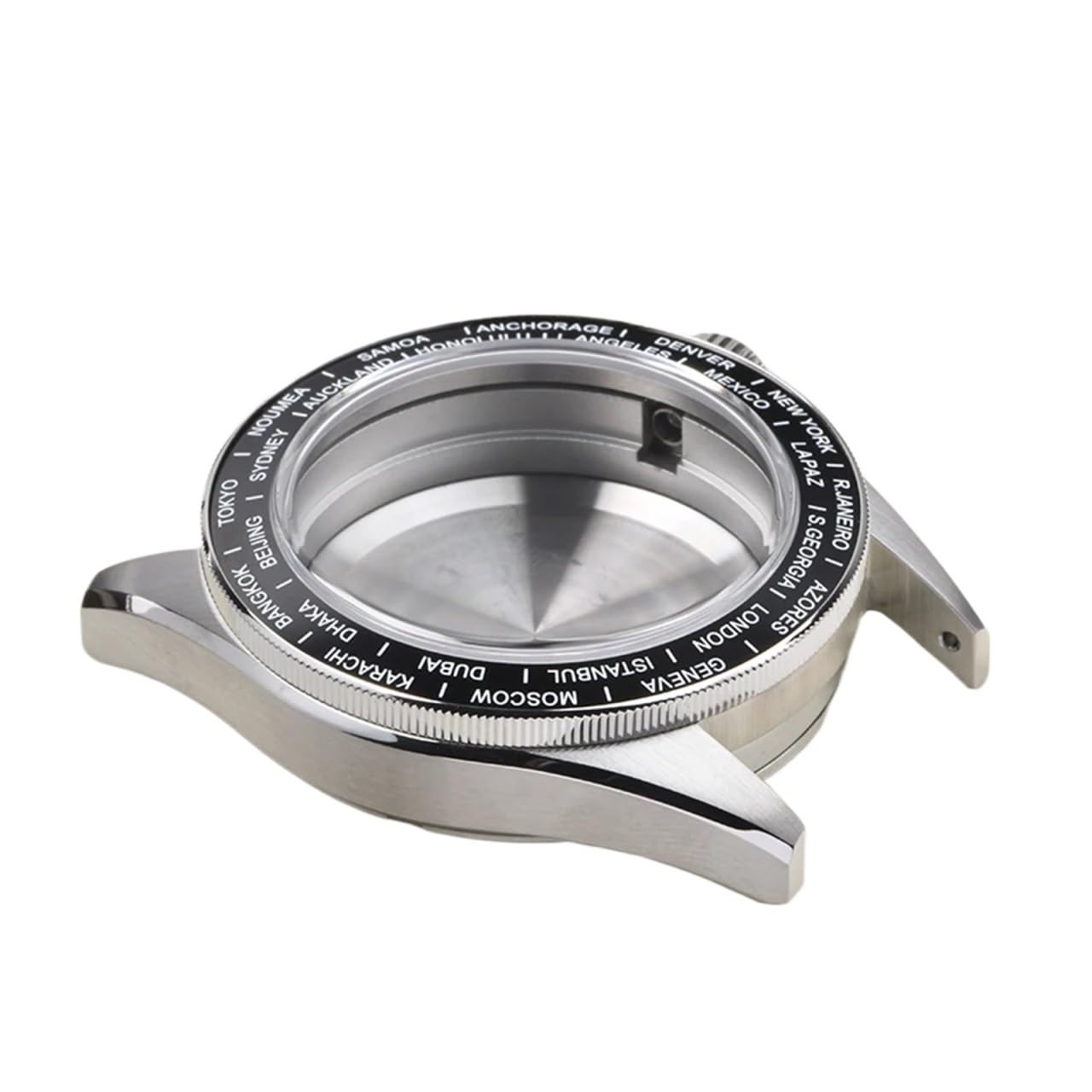 1 szt. Etui na zegarek ze stali nierdzewnej GMT 39mm szafirowe szkło zegarek nurkowy pasuje do Seiko do NH34 mechanizm automatyczny Mod(Case)