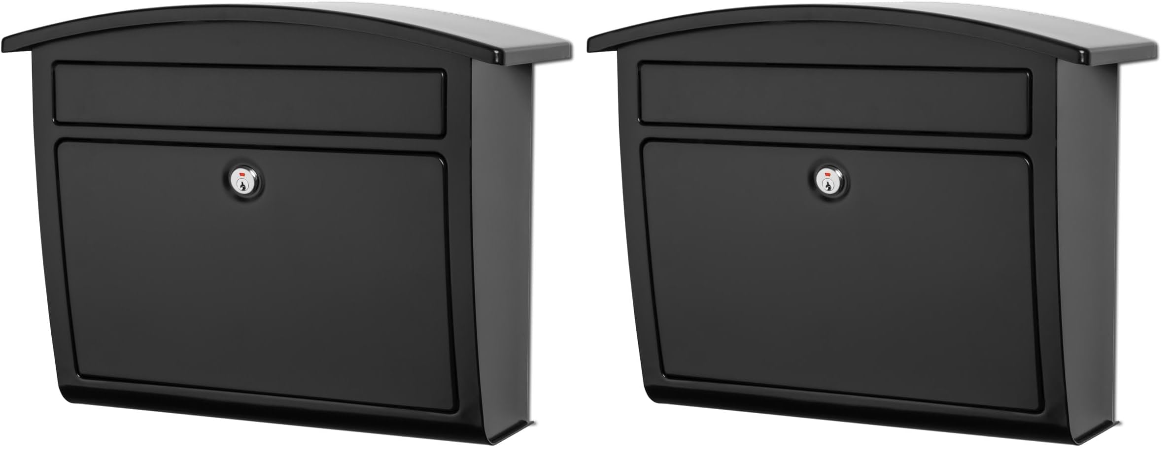 Architectural Mailboxes Dal Rae Galvanized Steel, Locking, Wall Mount Mailbox, 2562B-10, Black, Medium Capacity (Pack of 2)