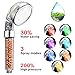 Nosame® Led Shower Head, Filter Filtration High Pressure Water Saving 7 Colors Automatically No Batteries Needed Spray Handheld Showerheads 1.6 GPM for Dry Skin & Hair