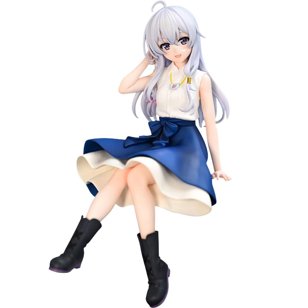 Zhongkaihua Anime Character Elaina Figure Sitting Model 13cm Cute Desktop Decorative Ornaments