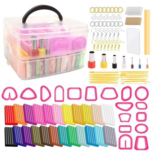 Backmasse für Kinder,Backmasse für den Ofen, Back-Ton-Set, ofengebackener Modell-Bastelton, Nicht klebendes Ofen-Backset für die Schmuckherstellung, Heimdekoration und Kunstskulpturen, vom Anfänger bi