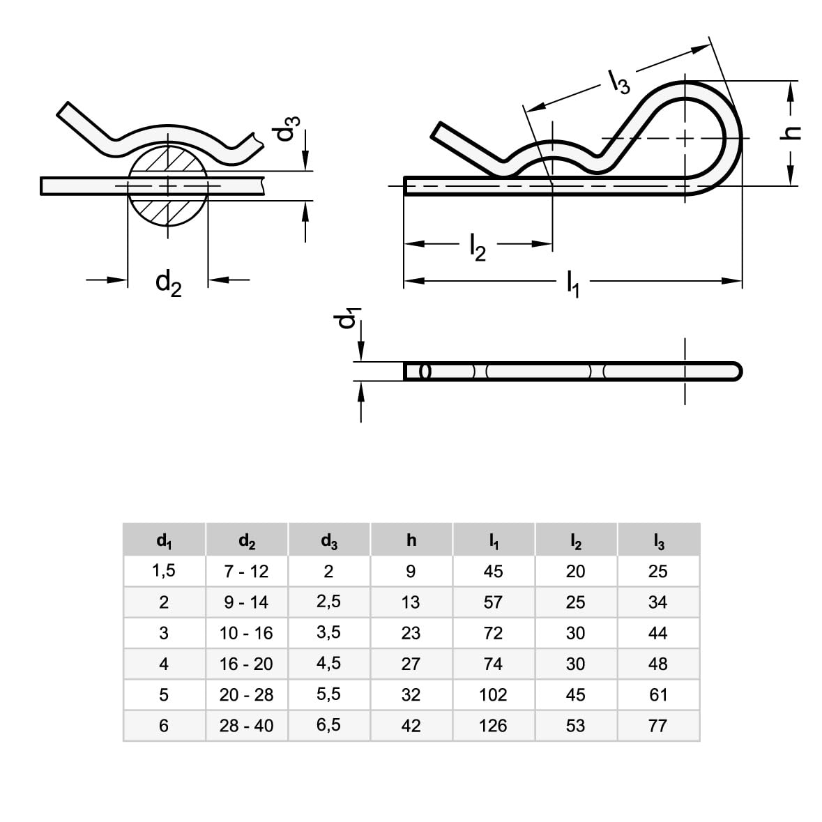 Dorman 800-412: Cotter Pins - 1/8 In. x 1-1/4 In. (M3.2 x 30mm)