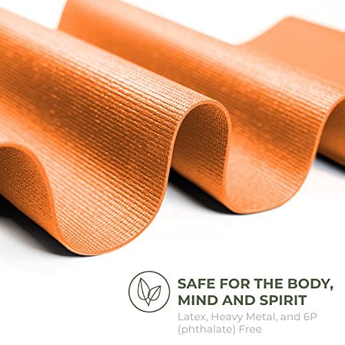Explore Yoga Mat - 10 Pack - Studio And School Ready - (68" X 24" X 4Mm) Anti-Tear, Non-Slip Exercise & Fitness Mat For All Types Of Yoga, Pilates & Exercise (Orange) #TOP1