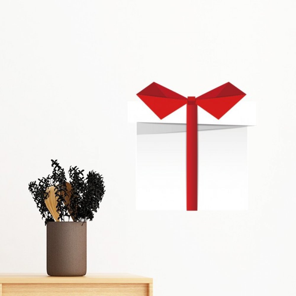 Cadeau de Noel origami amovible sous forme de sticker mural poetique 35cm