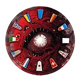 Saharuse Quadrante dell'orologio da 1 Pezzo 28,5 mm Bandiera Creativa Colorata Adatta for Movimento GMT NH35/36/NH34(Watch dial-5)