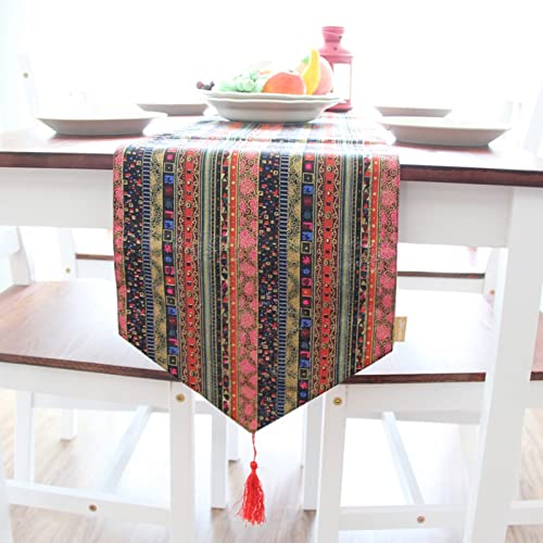 Chemin de table rouge vintage pour célébrer vos précieux moments de fête