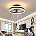 Wildcat Deckenventilator mit Beleuchtung, LED Deckenlampe mit Ventilator 48W Deckenleuchte, 3 Farbtemperatur (3000-6500K) & 6 Geschwindigkeiten Ventilatorlicht, Leise Deckenventilator Licht