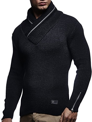 Leif Nelson Men's Knitted Pullover XX-Large Black2