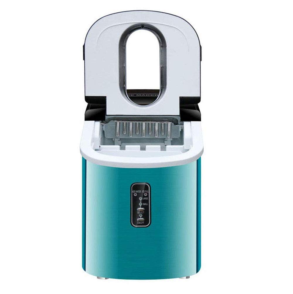 Ice Cube Maker Stainless Steel Counter Top Ice Maker Machine Portable Compact Electric High Efficiency Express Ice Making Machine Mini Cube 16kg of Ice per 24 Hours Gr