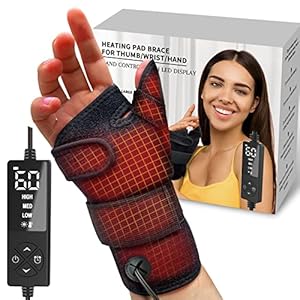 sticro Almohadilla térmica para muñeca para alivio de artritis y túnel carpiano, almohadilla térmica de mano para esguinces, gatillo de pulgar, alivio del dolor de tendinitis, mano izquierda y derecha