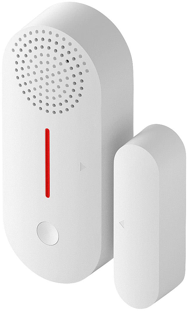 VisorTech Türsensoren Alexa: 2er-Set WLAN-Tür- & Fensteralarme mit Sirene, App und Sprachsteuerung (Fenster-Tür-Alarme mit Sirene, Kontaktalarme mit, Türkontakt Funk)