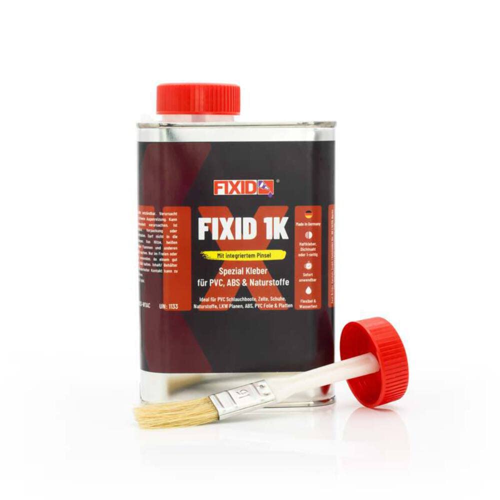Colla monocomponente per riparazione gommoni, PVC, TPU, ABS e materiali naturali - FIXID 1K 1000ml