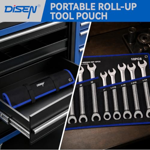 Image of DISEN 10PCS Large Wrench Set Jumbo Ratcheting Wrench Set