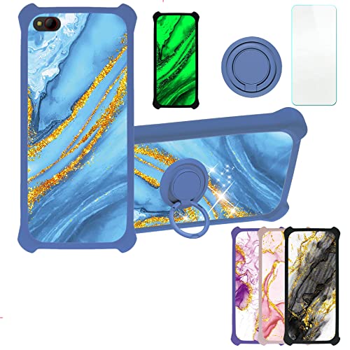 Aroepurt Coque pour Archos Diamond Coque Compatible avec Archos Diamond Coque Étui [avec Trempé 9H Protection D'écran] Case Support de Bague PC + Silicone JSL-LDL