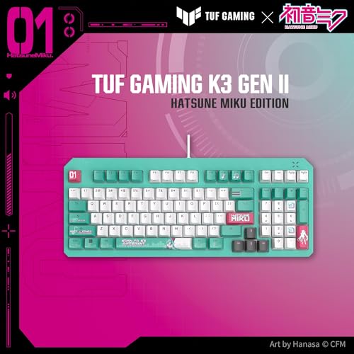 Asus Clavier TUF Gaming K3 Gen II Hatsune Miku Edition - vue 7